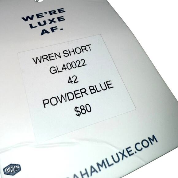 GRAHAM LUXE Men’s Powder Blue Wren Golf Shorts | NEW!! - Picture 4 of 5